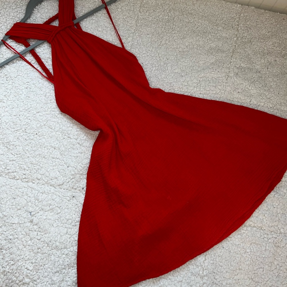 Anthropologie, Xs, coral dress